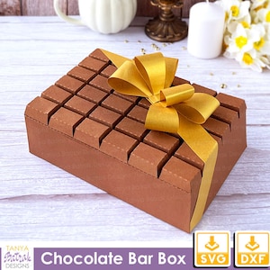 Chocolate Bar Box SVG, gift box SVG, 3D chocolate bar, 3D svg, box svg, Mother&#39;s Day gift, Valentines Day