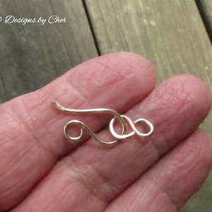 Gold Filled Hand Forged Clasps Yellow 20-16ga Rose 18ga Petite Hook & Eye Sets for Jewelry Making image 7