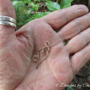 Gold Filled Hand Forged Clasps Yellow 20-16ga Rose 18ga Petite Hook & Eye Sets for Jewelry Making image 6