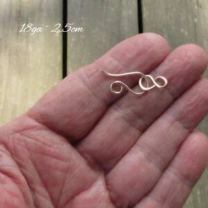 Gold Filled Hand Forged Clasps Yellow 20-16ga Rose 18ga Petite Hook & Eye Sets for Jewelry Making image 9
