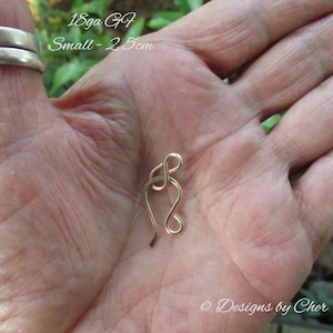 Gold Filled Hand Forged Clasps Yellow 20-16ga Rose 18ga Petite Hook & Eye Sets for Jewelry Making image 8