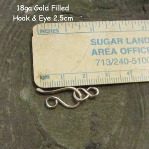 Gold Filled Hand Forged Clasps Yellow 20-16ga Rose 18ga Petite Hook & Eye Sets for Jewelry Making image 10