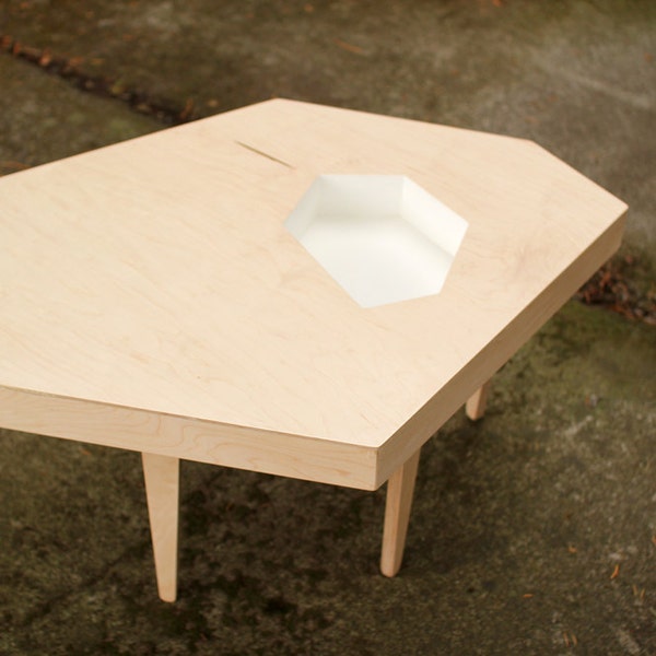 SALE Modern Coffee Table Maple Plywood 35 x 27 x 17