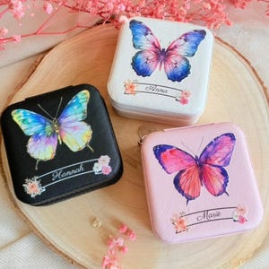 Personalisierte Schmuckkästchen mit Schmetterling & Name – Zauberhaftes Geschenk für Mädchen zu Geburtstag, Weihnachten und Anlässen