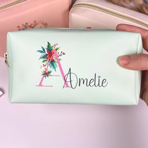 Custom Name Makeup Bag | Personalised Kosmetiktasche | Gift for Her | Wedding Gift | Travel Bag | Mother’s Day Gift | Bridesmaids Gifts