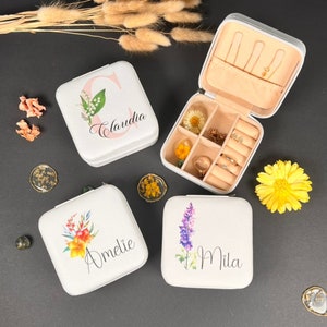 Personalisierte Schmuckkästchen mit Geburtsblume für besondere Anlässe: Hochzeit, Geburtstag und mehr!  stilvolle Geschenke für Frauen.
