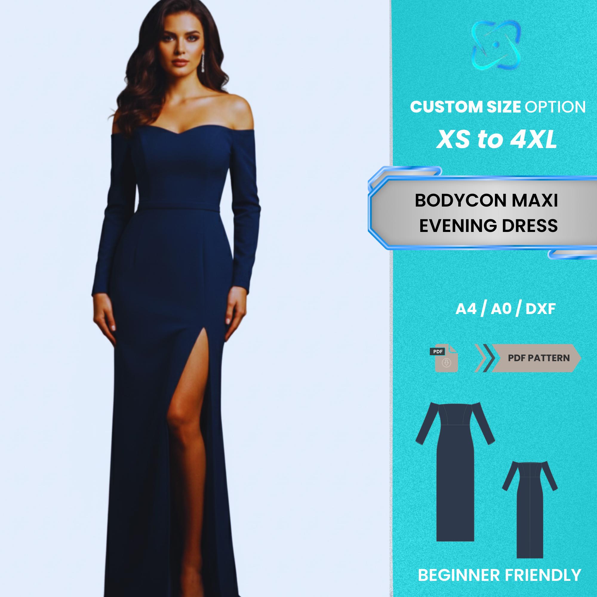 Long Blue off the Shoulder Dress - Etsy