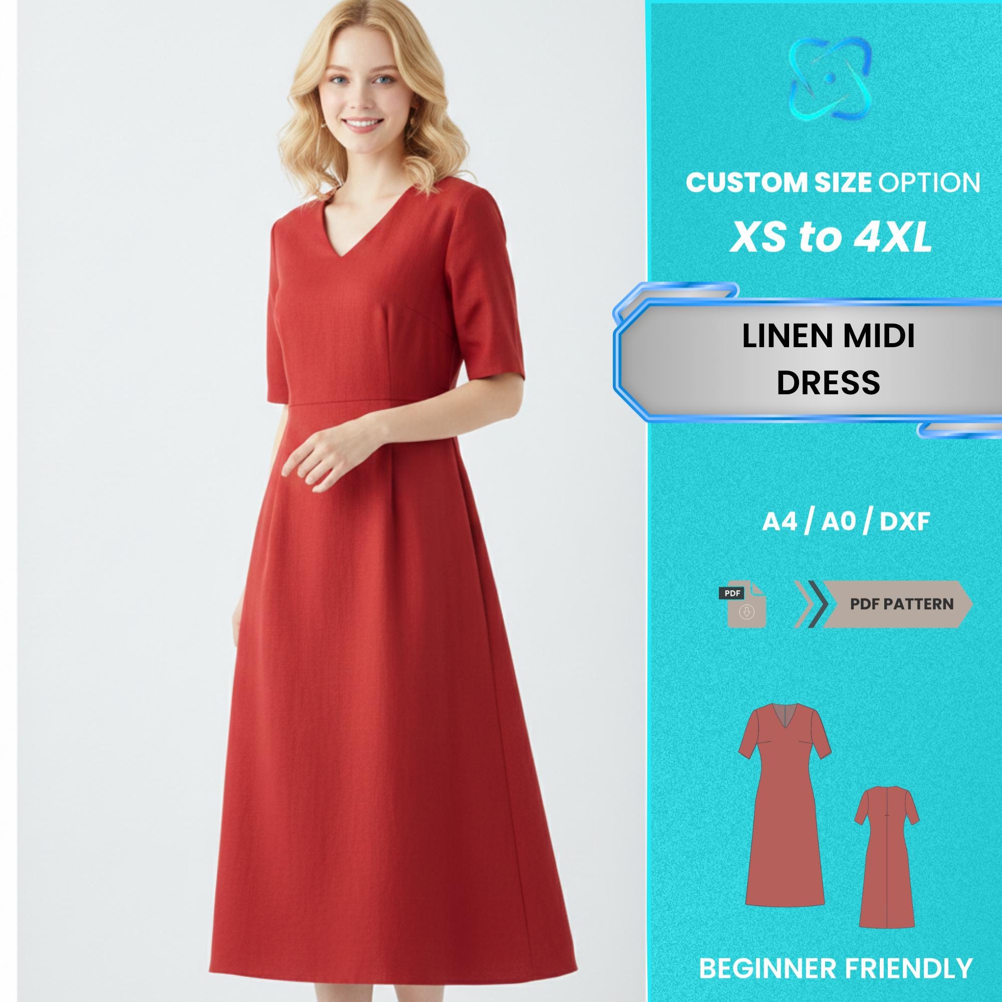 slim fit dress slacks Senza Tempo Fashion Jackie Dress - Red
