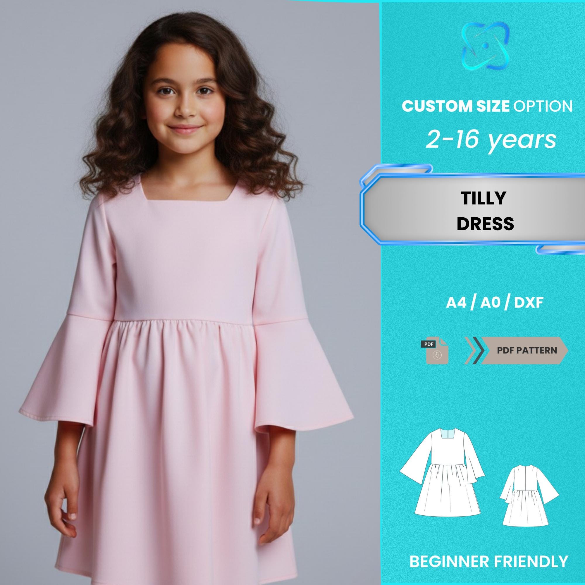 Pink Bell Sleeve Dress - Etsy