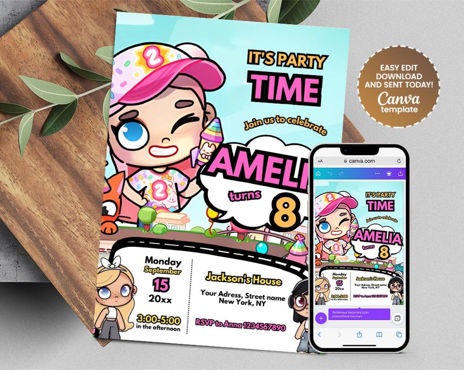 Ava-tar World Birthday Invitation | Ava-tar Party | Editable ...