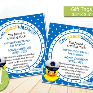 Editable Duck Tags, Cruising Ducks, Rubber Duck Tag, Cruising Duck Game Tags, Editable Details, Printable, Cruise, INSTANT DOWNLOAD