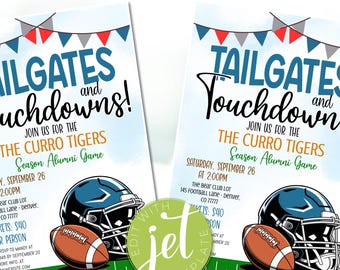 Editable Football Tailgate Party Invitation, Football Party, Pregame Any Team Sports, Fall Invitation, Autumn Celebration, Instant download