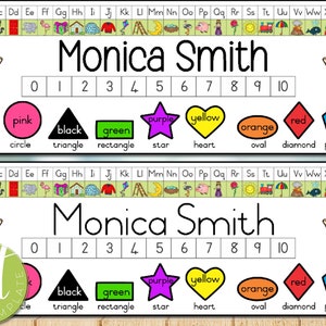 Editable Student desk plates, student name cards, student desk tags, student name labels, desk name tags, Instant download