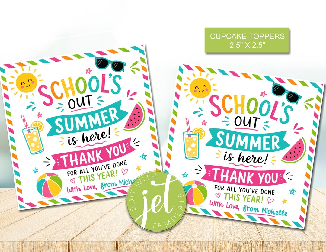 Summer Gift Tags, Teacher Appreciation, End of School Thank You ...