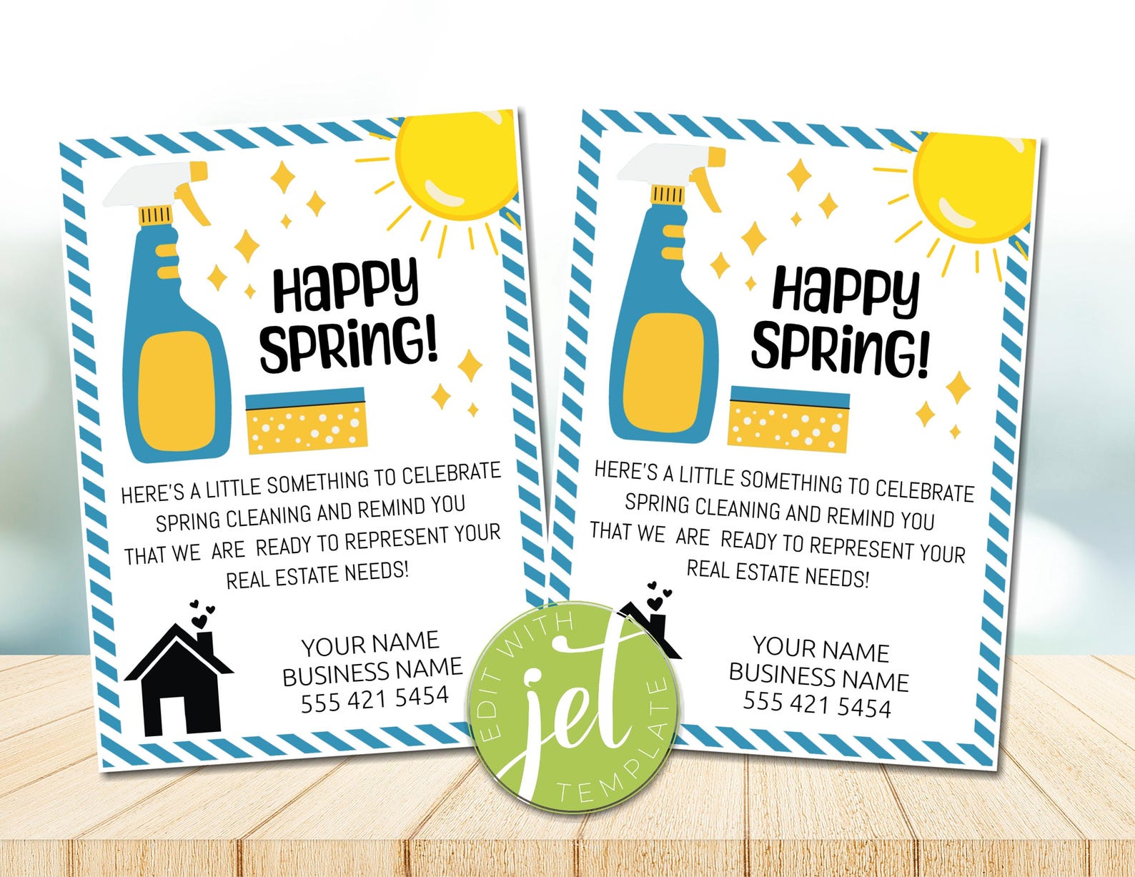 Spring Into Clean Tags Editable Spring-cleaning Tag for Real Estate Pop-by, Spring Pop-by Tag ...