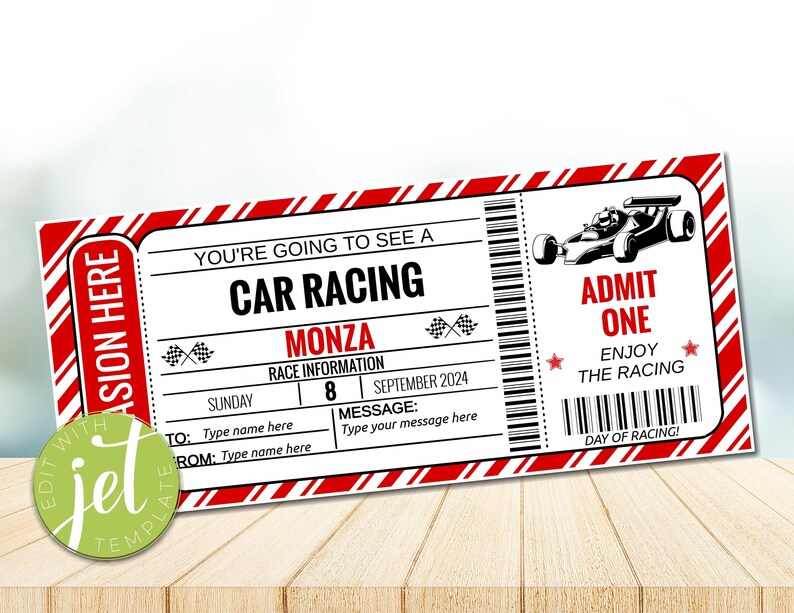 Editable Motor Racing Gift Voucher, Racing Gift Voucher, Racing ...