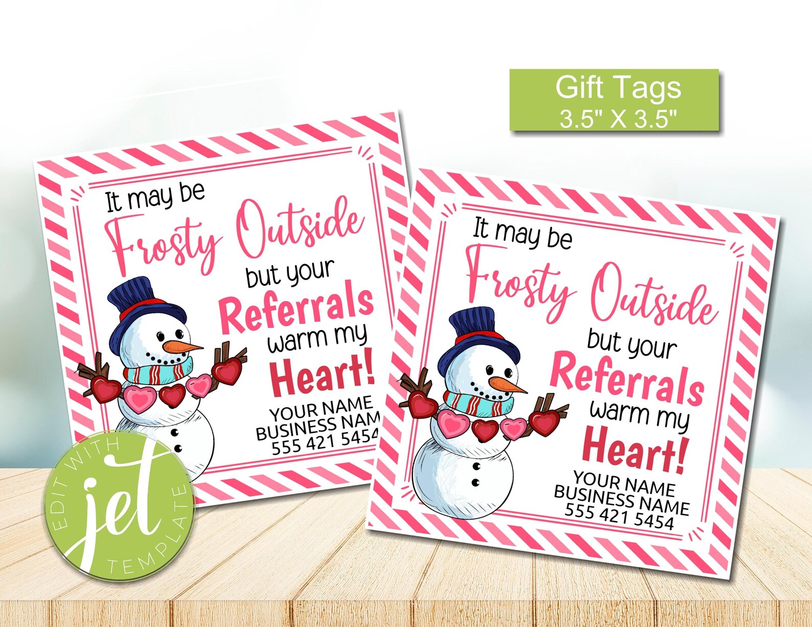 Editable Client Valentine Gift Tag, Real Estate Agent Valentine's Day ...