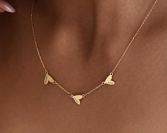 Collar personalizado con nombre y corazón, Collar para parejas, Collar para mamá, Regalo de cumpleaños para ella, Regalo para el Día de la Madre