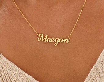 Dainty Name Necklace, Personalized Name Jewelry, Custom Gold Name Necklace, Mothers Necklace, Birthday Gift for Mom, Christmas Gift for Her
