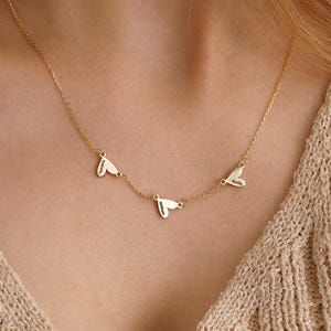 Collar con nombre de corazón personalizado, collar con nombre personalizado con corazón, collar de pareja, collar para madres, regalo de cumpleaños para ella, regalo para el Día de la Madre