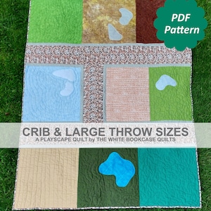 Simple Play Landscape Quilt Pattern - Kids Quilt Pattern - Baby Quilt Pattern - Beginner Friendly - PDF Pattern
