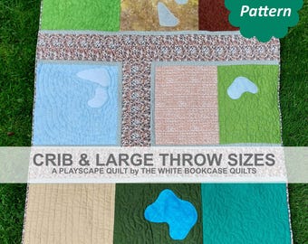 Play Landscape Quilt Pattern – Beginner Friendly Crib & Throw Sizes (PDF Pattern)