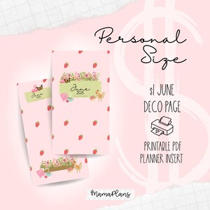 Pessoal || Junho de 2025 || Dollar Deco || Duas páginas de planejador, para impressão, download digital