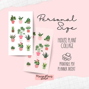 Pessoal || Painel de colagem de plantas domésticas || Página do planejador, para impressão, download digital, divisor