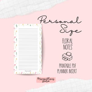 Persönlich || Florale Noten || Zwei Planerseiten, bedruckbar, digitaler Download