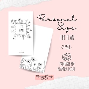 Pessoal || A página de decoração do plano || Duas páginas do planejador, imprimíveis, download digital, divisor