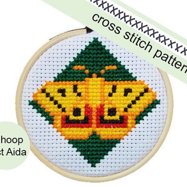 Io moth // Cross stitch pattern // PDF