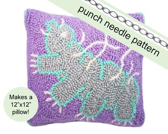 PATTERN // Tardigrade // Punch needle // Pillow cover