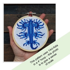 Blue dragon nudibranch // Cross stitch pattern // PDF image 4