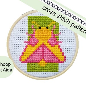 Rosy maple moth // Cross stitch pattern // PDF