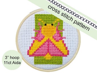 Rosy maple moth // Cross stitch pattern // PDF