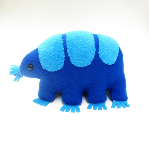 Tardigrade plush soft sculpture - blue