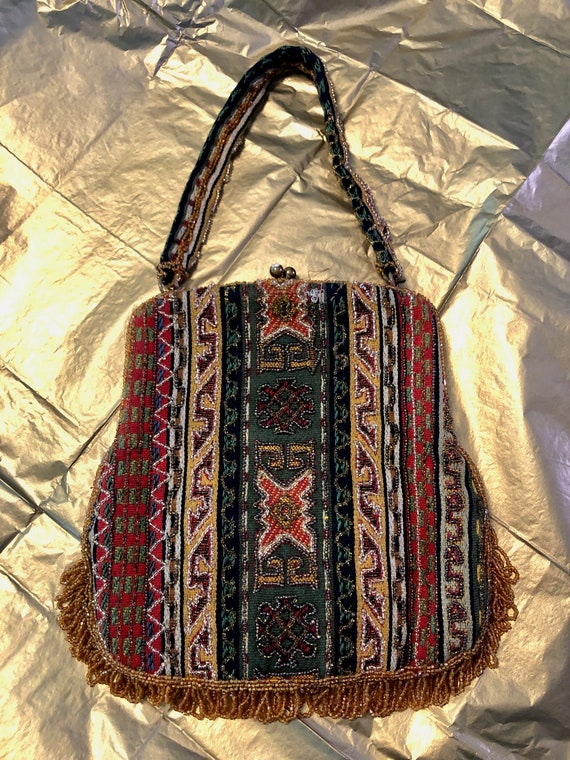 Vintage JORELLE Beaded Handbag c. 1930s-1940s Exc… - image 1