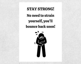 Funny Hernia Card Printable Get Well Soon Card Post Hernia Surgery Pre Recovery Joke Orthopedic Humor Pun Operation Encouragement Op Gift