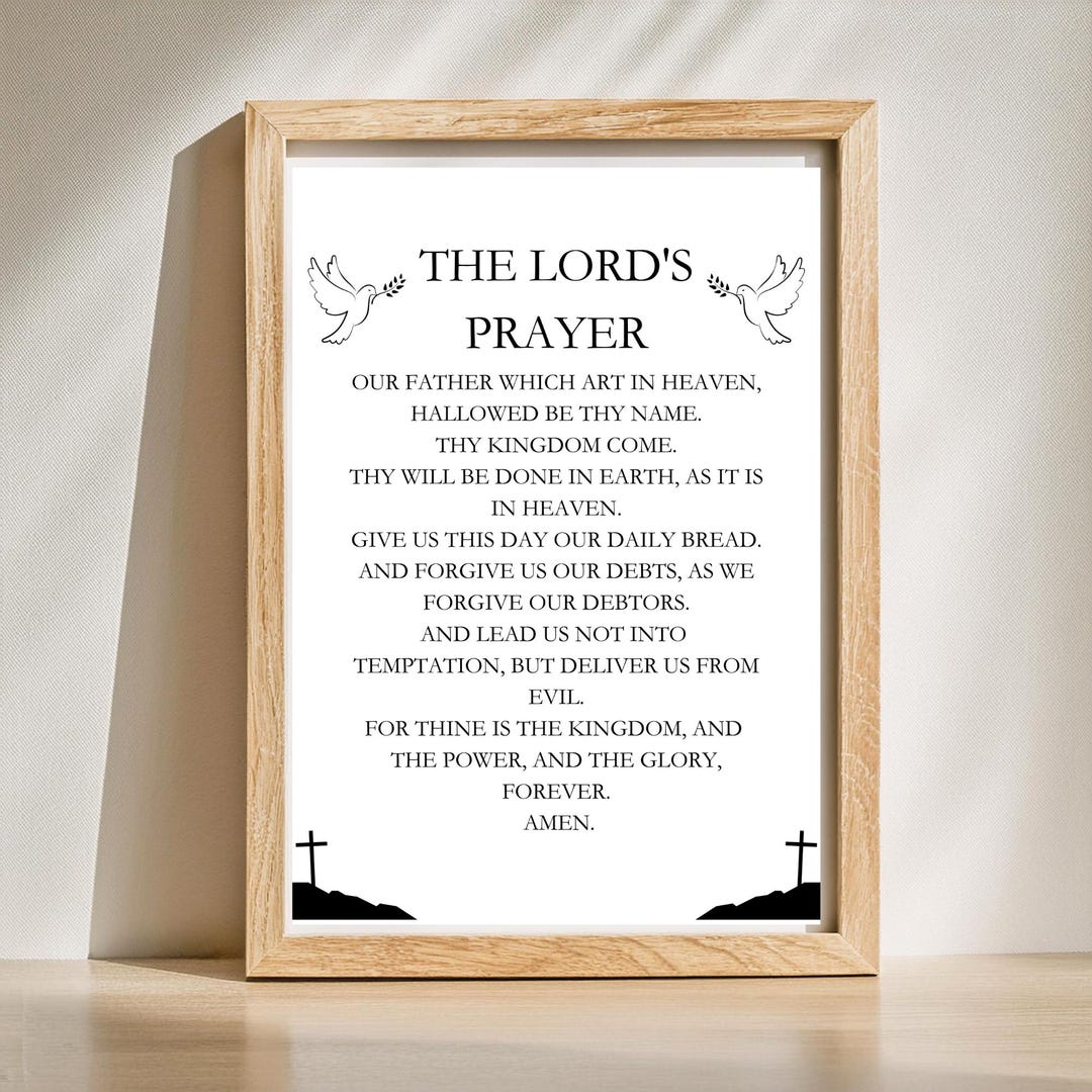 The Lord's Prayer Wall Art Christian Home Decor Religious Scripture ...