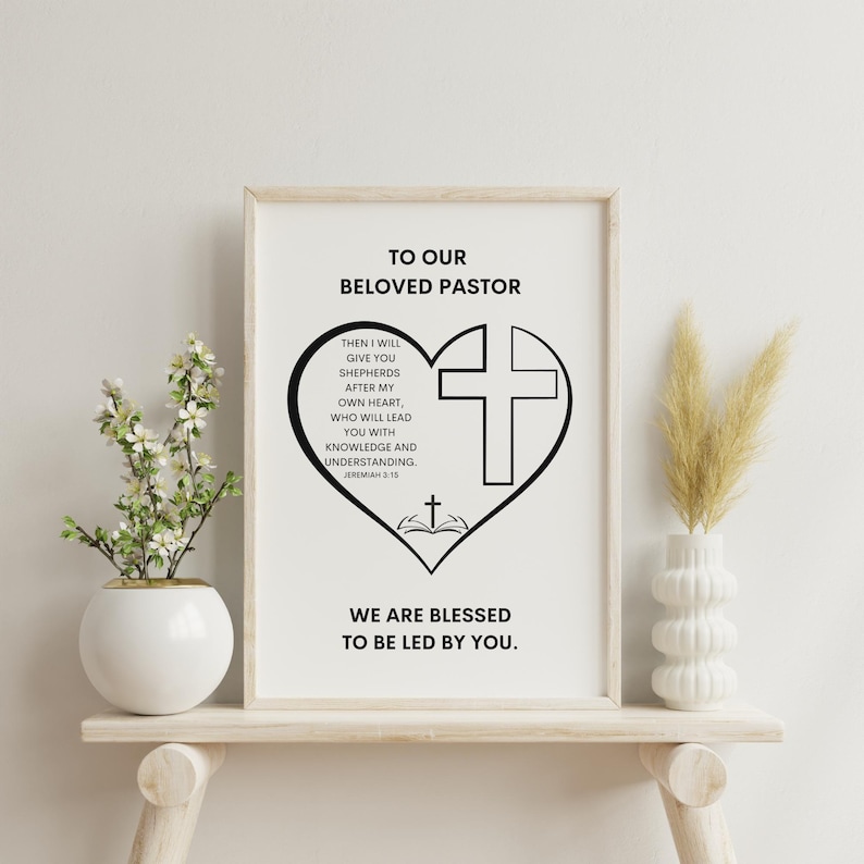 Pastor Appreciation Wall Art Christian Printable Poster Sign Pastor ...