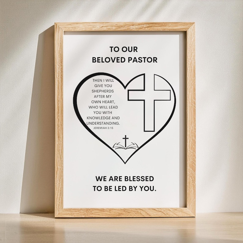 Pastor Appreciation Wall Art Christian Printable Poster Sign Pastor ...