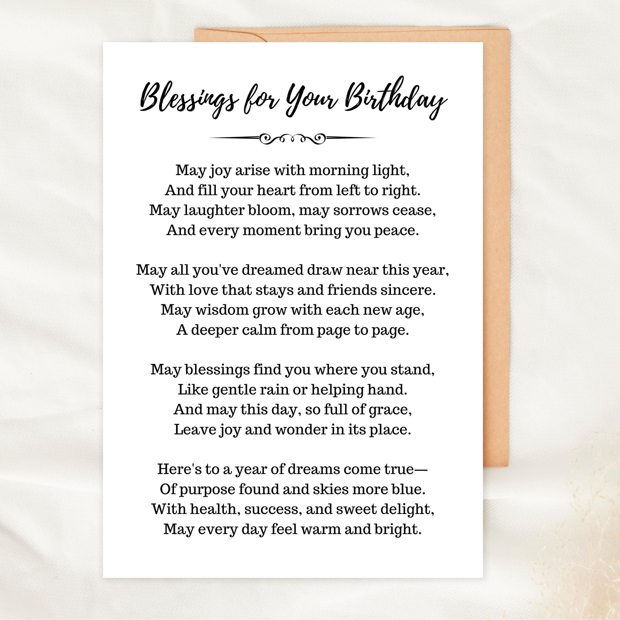 Birthday Blessings Card Printable Happy Birthday Christian Greeting ...
