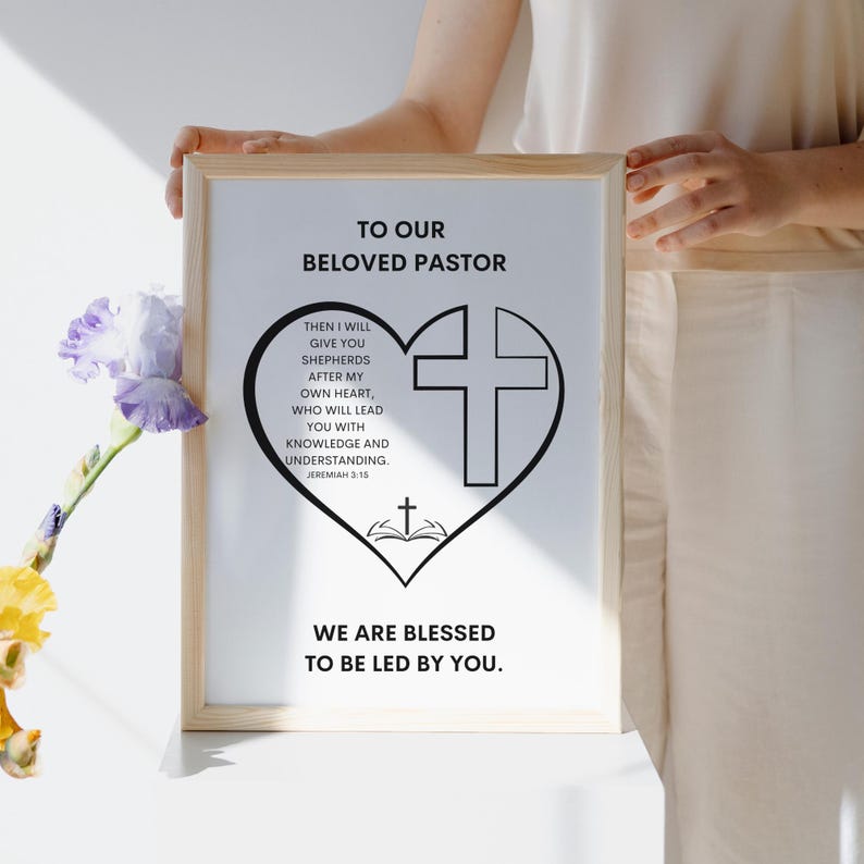 Pastor Appreciation Wall Art Christian Printable Poster Sign Pastor ...