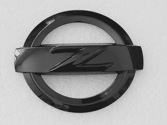 1x Front High Gloss Black 370Z Z Logo Badge Emblem for