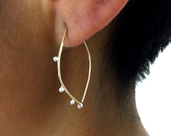 Small Bulb Hoops in 14k Goldfilled and/or Sterling Silver Options