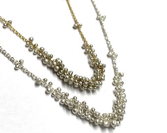 Clustered Wisteria Necklace in Sterling Silver and 14k Goldfilled Options