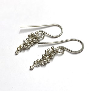 Small Wisteria Caviar Earrings in Sterling Silver and/or 14k Goldfilled Options