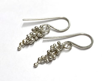 Small Wisteria Caviar Earrings in Sterling Silver and/or 14k Goldfilled Options