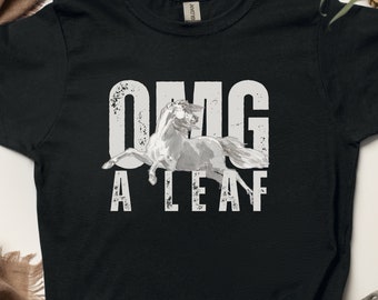 OMG A Leaf Camiseta de caballo divertida para mujer, camisa amante de los caballos, camisa ecuestre divertida, camisa de caballo, camisa de equitación, regalo para la chica del caballo
