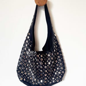 Nieten Ledertasche, Ledertasche, Nietentasche, Nieten Tragetaschen, Sommertasche